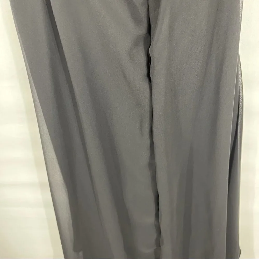 Connect A-Line Halter Black Short Chiffon Dress